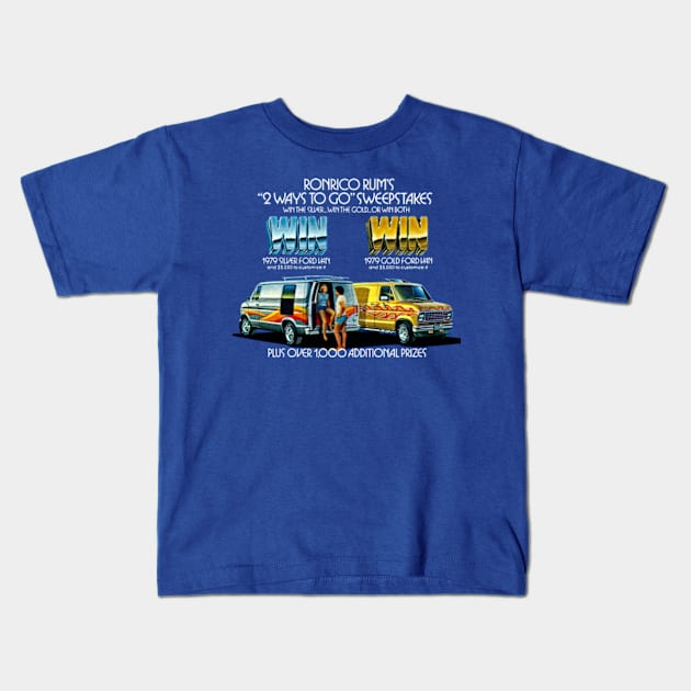 1979 FORD CUSTOM VAN - competition advert Kids T-Shirt by Throwback Motors